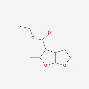 molecular formula C10H16O4 B8007023 Ethyl 2-methylhexahydrofuro[2,3-b]furan-3-carboxylate 