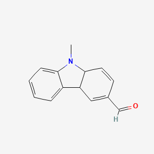 molecular formula C14H13NO B8007027 9-methyl-9,9a-dihydro-4aH-carbazole-3-carbaldehyde 
