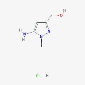 molecular formula C5H10ClN3O B8007039 (5-Amino-1-methylpyrazol-3-yl)methanol;hydrochloride CAS No. 1443279-32-0