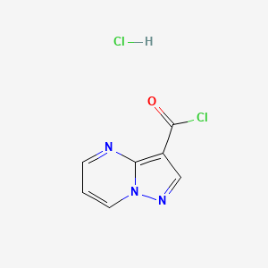 molecular formula C7H5Cl2N3O B8007053 Pyrazolo[1,5-a]pyrimidine-3-carbonyl chloride hydrochloride 