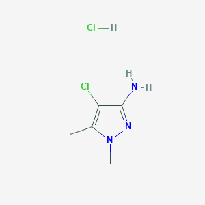 molecular formula C5H9Cl2N3 B8007061 4-Chloro-1,5-dimethyl-1H-pyrazol-3-amine hydrochloride CAS No. 1431963-72-2
