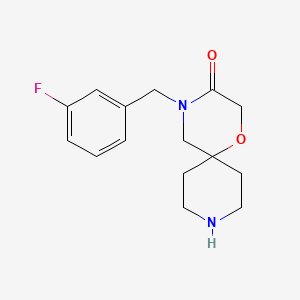 molecular formula C15H19FN2O2 B8007093 4-(3-Fluorobenzyl)-1-oxa-4,9-diazaspiro[5.5]undecan-3-one 