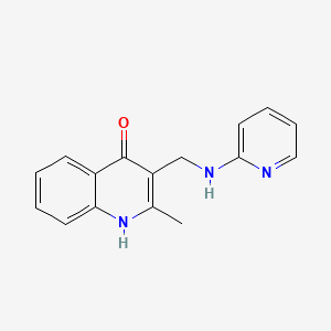 molecular formula C16H15N3O B8007183 2-methyl-3-[(pyridin-2-ylamino)methyl]-1H-quinolin-4-one 
