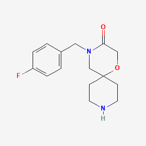 molecular formula C15H19FN2O2 B8007186 4-(4-Fluorobenzyl)-1-oxa-4,9-diazaspiro[5.5]undecan-3-one 