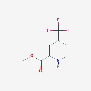 molecular formula C8H12F3NO2 B8007198 4-Trifluoromethyl-piperidine-2-carboxylic acid methyl ester 