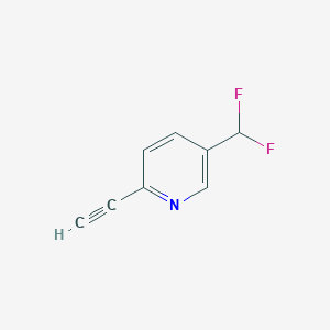 molecular formula C8H5F2N B8007209 5-(Difluoromethyl)-2-ethynylpyridine 