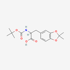 molecular formula C17H23NO6 B8007213 2-(Tert-butoxycarbonylamino)-3-(2,2-dimethyl-1,3-benzodioxol-5-yl)propanoic acid 