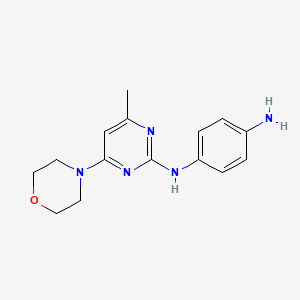 molecular formula C15H19N5O B8007217 N1-(4-Methyl-6-morpholinopyrimidin-2-yl)benzene-1,4-diamine 