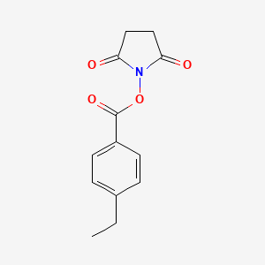 molecular formula C13H13NO4 B8007221 2,5-Dioxopyrrolidin-1-yl 4-ethylbenzoate 