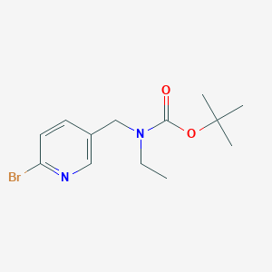 molecular formula C13H19BrN2O2 B8007231 tert-Butyl ((6-bromopyridin-3-yl)methyl)(ethyl)carbamate 