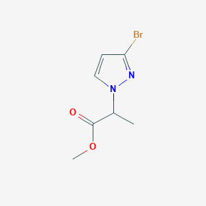 molecular formula C7H9BrN2O2 B8007237 methyl 2-(3-bromo-1H-pyrazol-1-yl)propanoate 