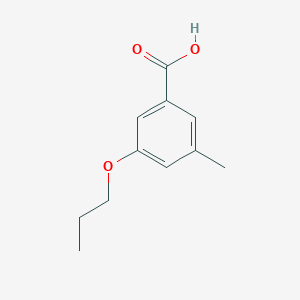 molecular formula C11H14O3 B8007257 3-Methyl-5-propoxybenzoic acid 