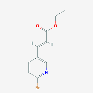molecular formula C10H10BrNO2 B8007343 3-(6-Bromo-pyridin-3-yl)-acrylic acid ethyl ester 