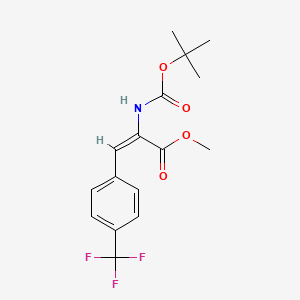 2-tert-Butoxycarbonylamino-3-(4-trifluoromethyl-phenyl)-acrylic acid methyl ester