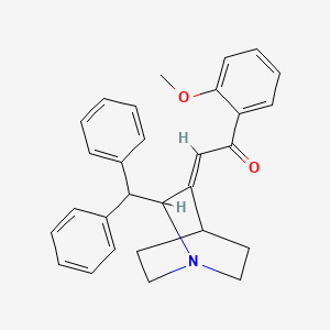 molecular formula C29H29NO2 B8007394 2-[2-(Diphenylmethyl)-1-azabicyclo[2.2.2]oct-3-ylidene]-1-(2-methoxyphenyl)ethanone 