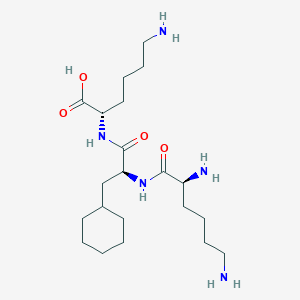 B080074 (2S)-6-amino-2-[[(2S)-3-cyclohexyl-2-[[(2S)-2,6-diaminohexanoyl]amino]propanoyl]amino]hexanoic acid CAS No. 12271-03-3