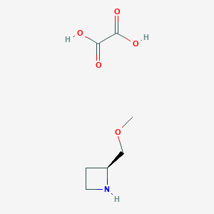molecular formula C7H13NO5 B8007406 (2S)-2-(Methoxymethyl)azetidine oxalate 