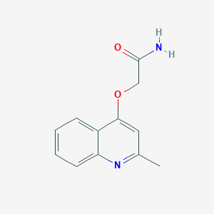 molecular formula C12H12N2O2 B8007409 2-(2-Methylquinolin-4-yl)oxyacetamide 