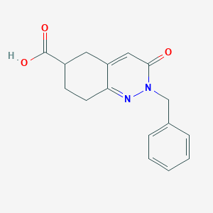 molecular formula C16H16N2O3 B8007427 2-Benzyl-3-oxo-2,3,5,6,7,8-hexahydrocinnoline-6-carboxylic acid 