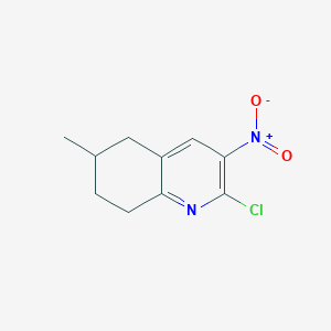 molecular formula C10H11ClN2O2 B8007440 2-Chloro-6-methyl-3-nitro-5,6,7,8-tetrahydroquinoline 