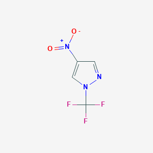 molecular formula C4H2F3N3O2 B8007454 4-Nitro-1-(trifluoromethyl)-1H-pyrazole 