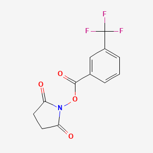 molecular formula C12H8F3NO4 B8007469 2,5-Dioxopyrrolidin-1-yl 3-(trifluoromethyl)benzoate 