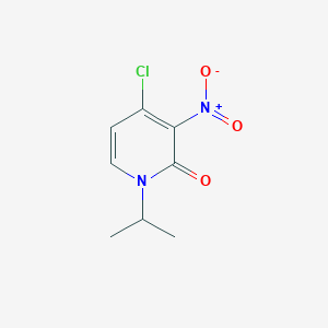 molecular formula C8H9ClN2O3 B8007496 4-Chloro-1-isopropyl-3-nitropyridin-2(1H)-one 