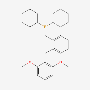 molecular formula C28H39O2P B8007508 Dicyclohexyl(2-(2,6-dimethoxybenzyl)benzyl)phosphine CAS No. 1951440-81-5
