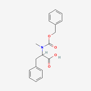 molecular formula C18H19NO4 B8007567 2-[Methyl(phenylmethoxycarbonyl)amino]-3-phenylpropanoic acid 