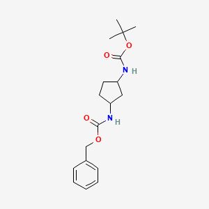 molecular formula C18H26N2O4 B8007576 cis-1-(Boc-amino)-3-(Cbz-amino)cyclopentane 