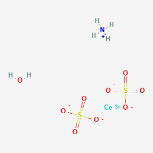 molecular formula CeH6NO9S2 B8007597 Azanium;cerium(3+);disulfate;hydrate 