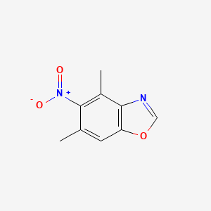 molecular formula C9H8N2O3 B8007615 4,6-Dimethyl-5-nitro-1,3-benzoxazole 