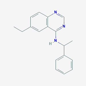 molecular formula C18H19N3 B8007642 6-ethyl-N-(1-phenylethyl)quinazolin-4-amine 