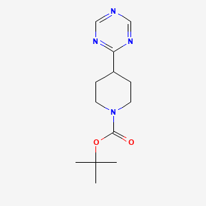 molecular formula C13H20N4O2 B8007644 Tert-butyl4-(1,3,5-triazin-2-yl)piperidine-1-carboxylate 