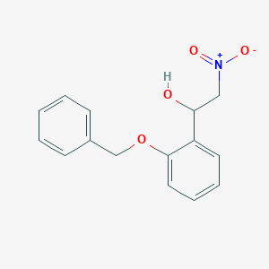 molecular formula C15H15NO4 B8007755 alpha-(Nitromethyl)-2-(benzyloxy)benzenemethanol 