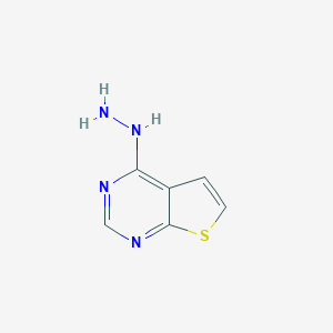 molecular formula C6H6N4S B080078 4-Hidrazinotieno[2,3-d]pirimidina CAS No. 14080-58-1