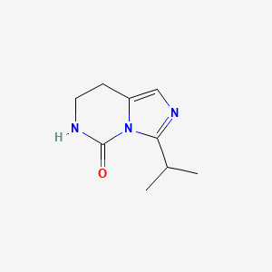 molecular formula C9H13N3O B8007814 3-(propan-2-yl)-5H,6H,7H,8H-imidazo[1,5-c]pyrimidin-5-one 