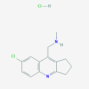 molecular formula C14H16Cl2N2 B8007825 1-(7-chloro-2,3-dihydro-1H-cyclopenta[b]quinolin-9-yl)-N-methylmethanamine;hydrochloride 