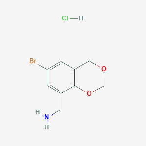 molecular formula C9H11BrClNO2 B8007835 (6-bromo-4H-1,3-benzodioxin-8-yl)methanamine;hydrochloride 