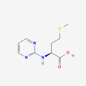 molecular formula C9H13N3O2S B8007864 (2S)-4-methylsulfanyl-2-(pyrimidin-2-ylamino)butanoic acid 