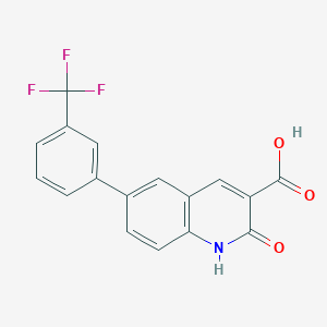 molecular formula C17H10F3NO3 B8007883 2-oxo-6-[3-(trifluoromethyl)phenyl]-1H-quinoline-3-carboxylic acid 