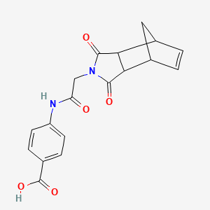 4-[[2-(3,5-Dioxo-4-azatricyclo[5.2.1.02,6]dec-8-en-4-yl)acetyl]amino]benzoic acid