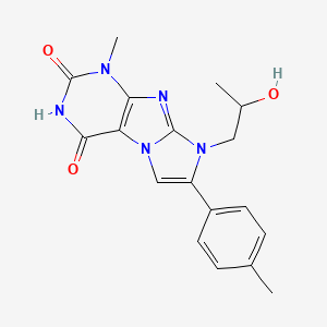 molecular formula C18H19N5O3 B8007920 6-(2-Hydroxypropyl)-4-methyl-7-(4-methylphenyl)purino[7,8-a]imidazole-1,3-dione 