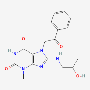 8-(2-Hydroxypropylamino)-3-methyl-7-phenacylpurine-2,6-dione