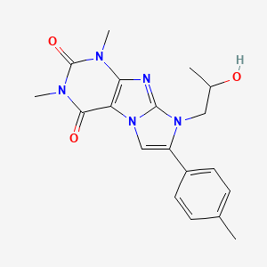 molecular formula C19H21N5O3 B8007932 6-(2-Hydroxypropyl)-2,4-dimethyl-7-(4-methylphenyl)purino[7,8-a]imidazole-1,3-dione 