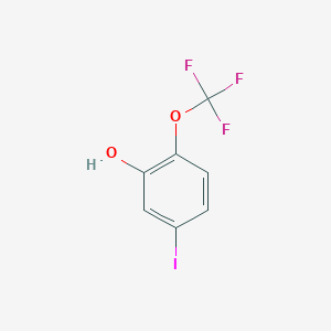 molecular formula C7H4F3IO2 B8008039 5-Iodo-2-(trifluoromethoxy)phenol 