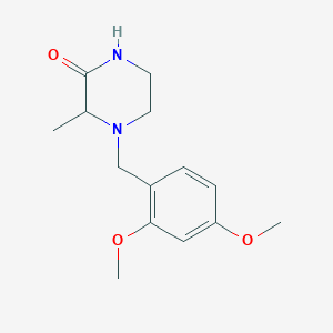 molecular formula C14H20N2O3 B8008051 4-(2,4-二甲氧基苄基)-3-甲基哌嗪-2-酮 
