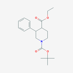 molecular formula C19H27NO4 B8008060 4-Ethyl 1-tert-butyl 3-phenylpiperidine-1,4-dicarboxylate 