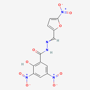 molecular formula C12H7N5O9 B8008093 3,5-Dinitrosalicylic acid (5-nitrofurfurylidene)hydrazide 
