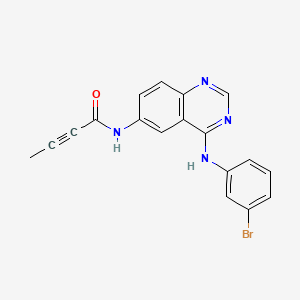 molecular formula C18H13BrN4O B8008097 N-(4-((3-bromophenyl)amino)quinazolin-6-yl)but-2-ynamide CAS No. 253310-44-0
